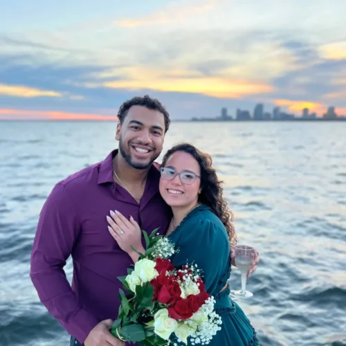 Wedding engagement on private wedding cruise in St. Pete, Florida