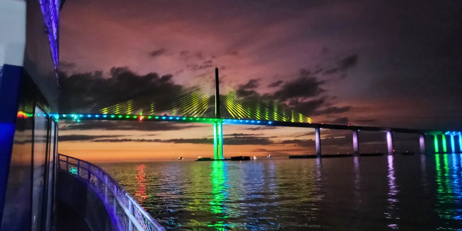 Sunset Skyway Bridge Light Show Cruise